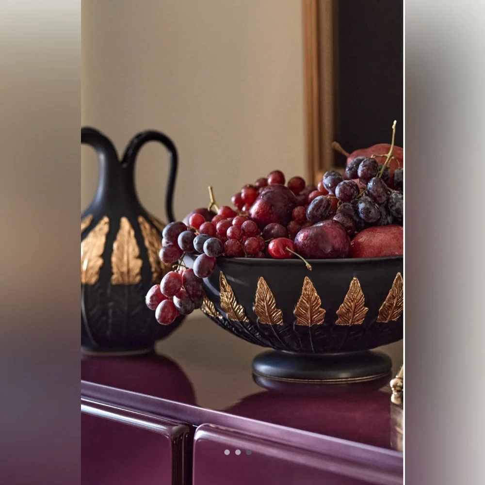 Anthropologie Catherine Martin Midnight Creatures Glazed Stoneware Serving Bowl